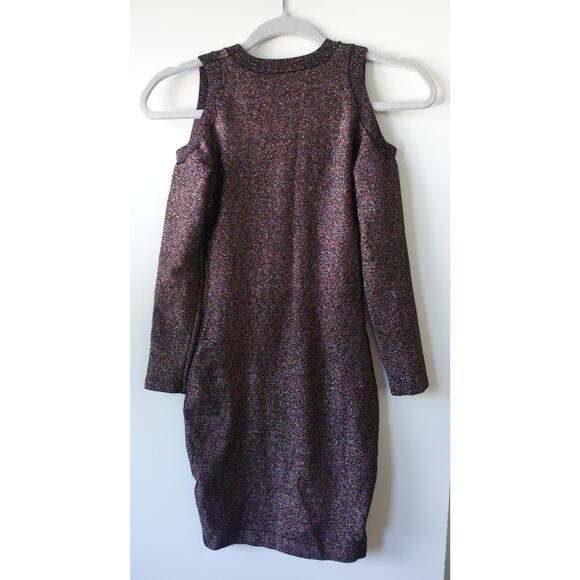 Rebecca Minkoff Dress XXS Glitter Metallic Cybercore Clubwear Party Bodycon Mini - Picture 3 of 9